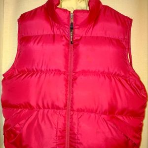 ll bean reversible goose down puffer vest jacket size XL